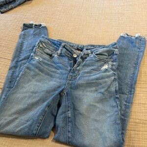 American Eagle Outfitters Women's Light Blue Skinny Jeans